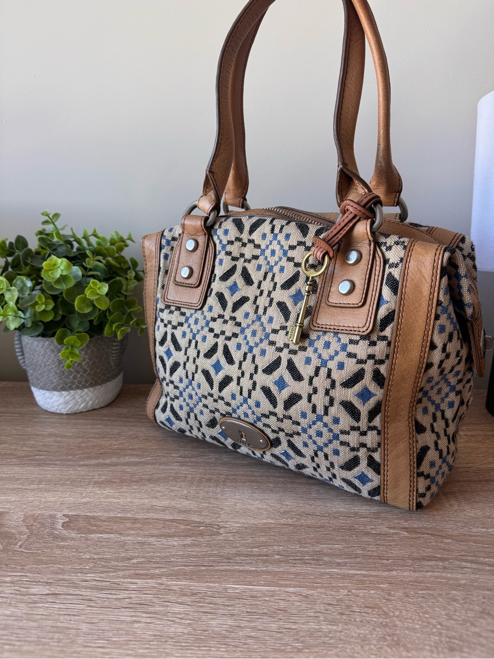 Rare 2013 Archive Piece Fossil Marlow Satchel
